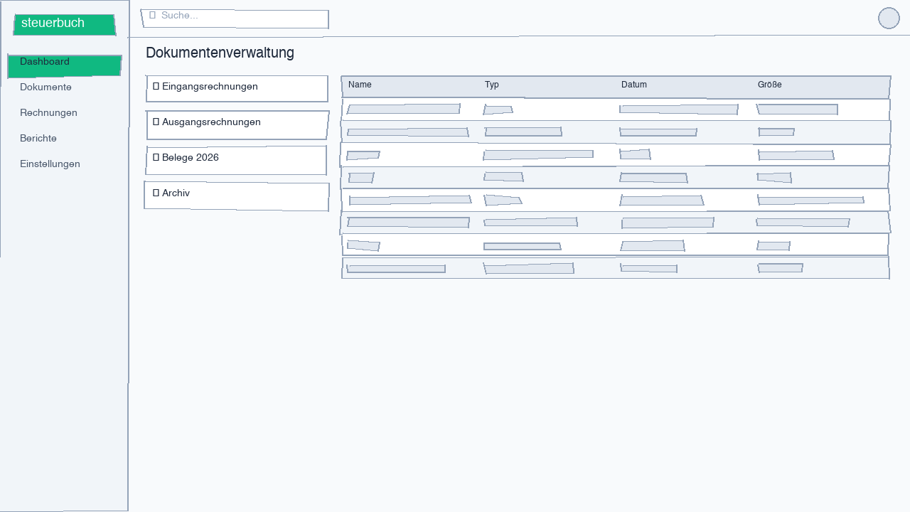 Screenshot of the document management interface